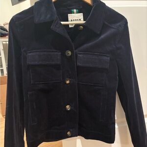 Boden Dark Blue Corduroy Utility Jacket
